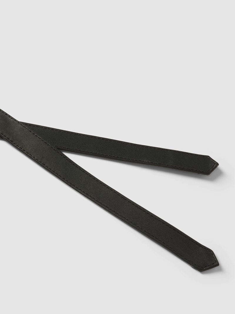 Bindegürtel aus Leder mit Knoten-Detail in schwarz
