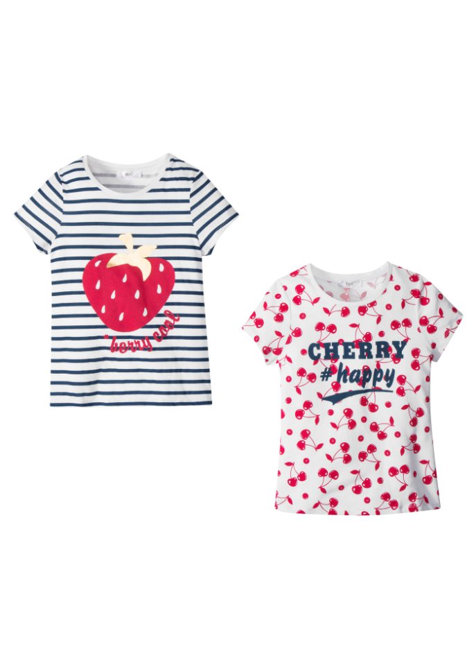 Mädchen T-Shirt (2er Pack) aus Bio-Baumwolle
