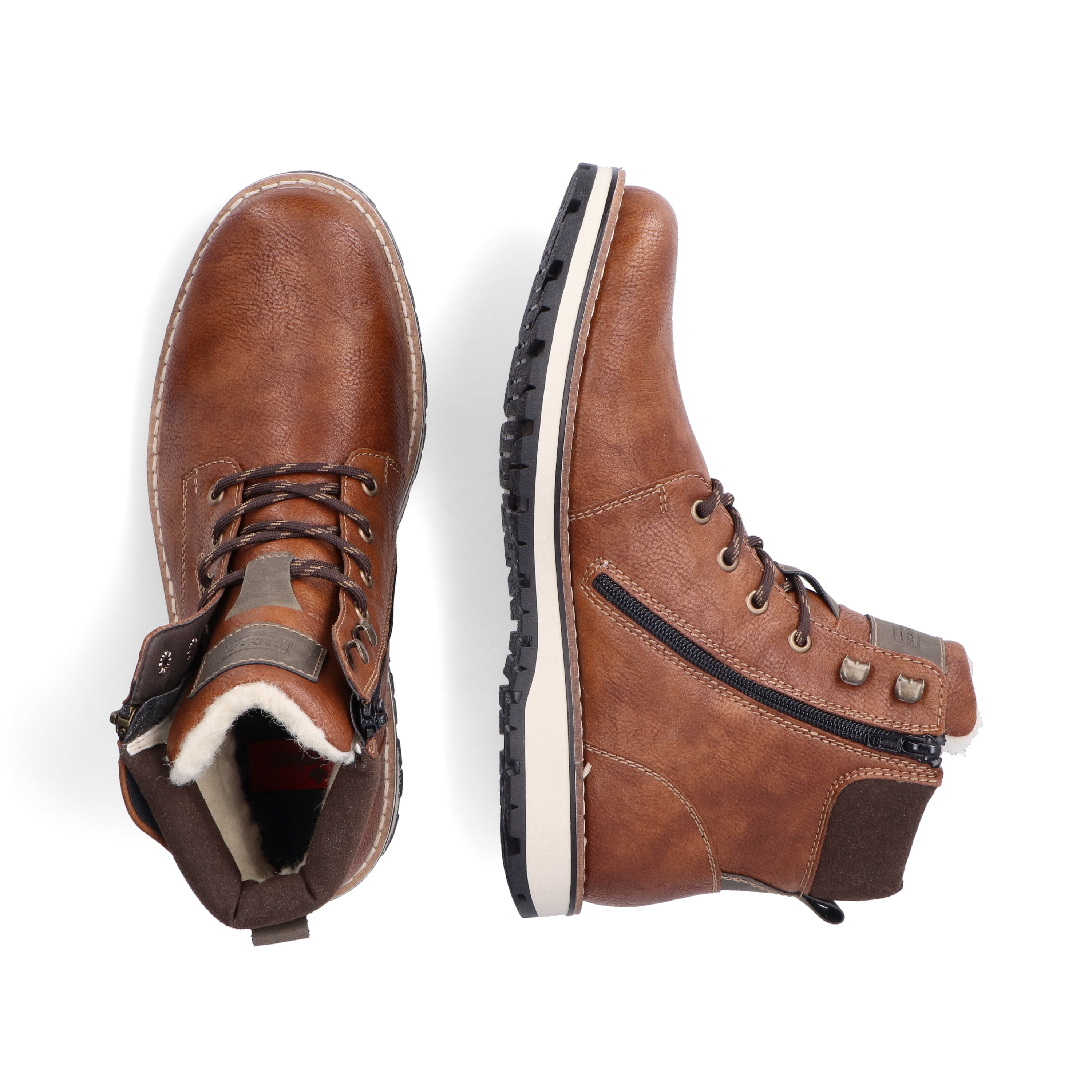 Rieker Herren Schnürstiefel karamellbraun