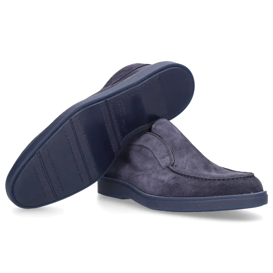Santoni - Stiefeletten DESERT BOOT Veloursleder - blau