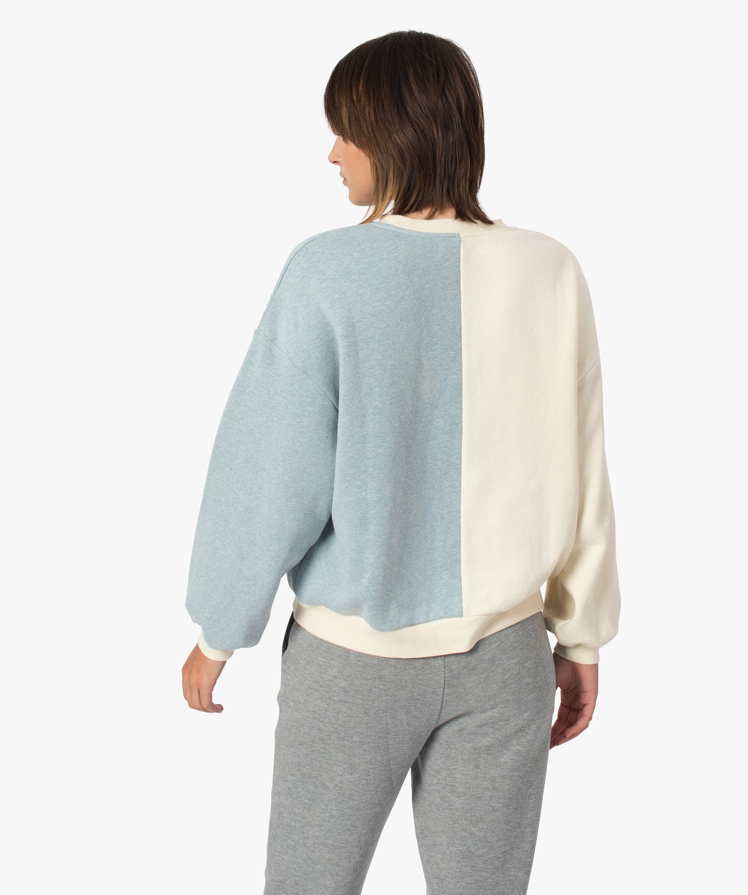 Sweat femme bicolore avec motif XXL – Camps United | GEMO