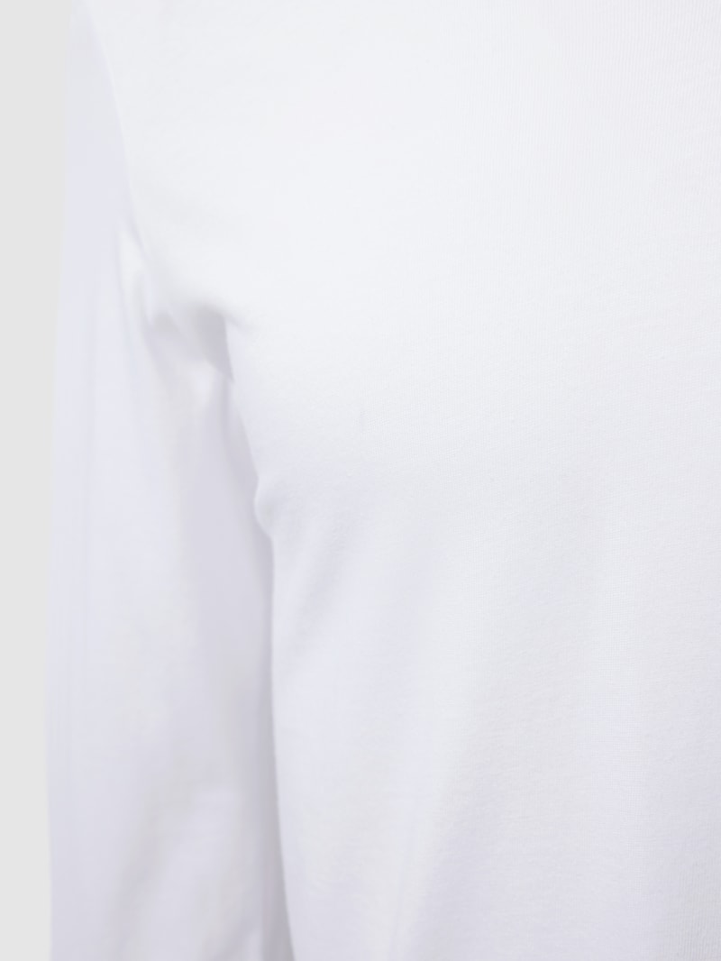 Longsleeve aus Baumwolle mit V-Ausschnitt im 2er-Pack in weiß
