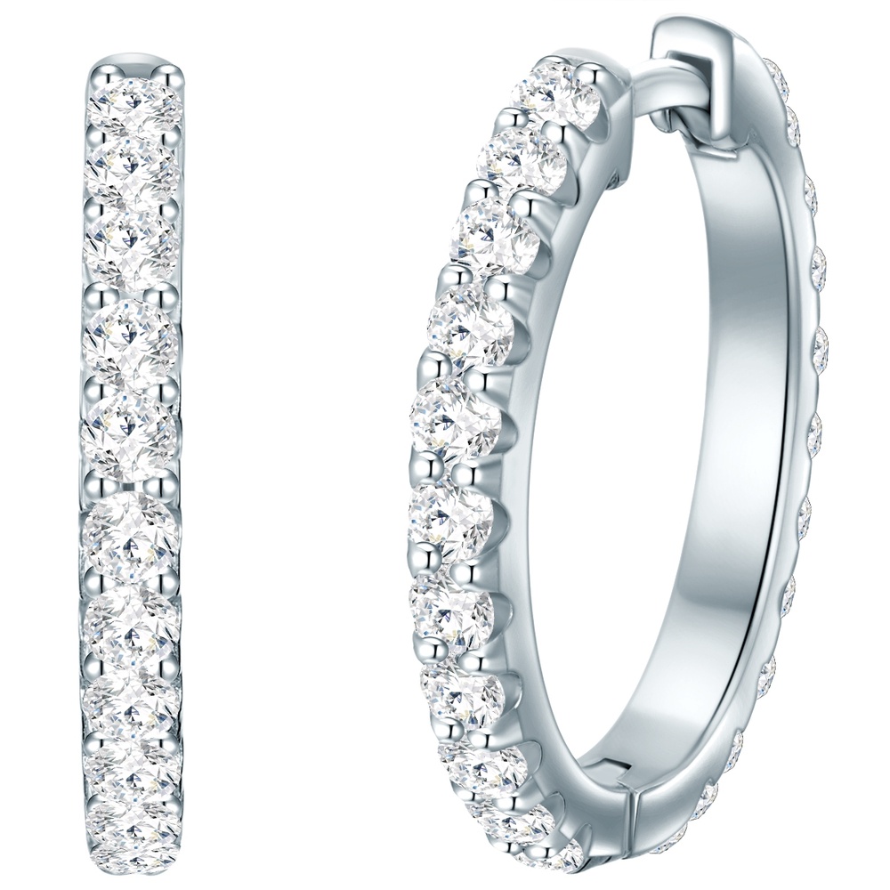 Trilani Boucles doreilles Argent sterling Oxyde de zirconium (CZ) en Argent Boucles d'oreilles