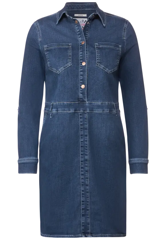 CECIL Blaues Jeanskleid