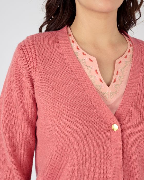 Gilet uni boutonné