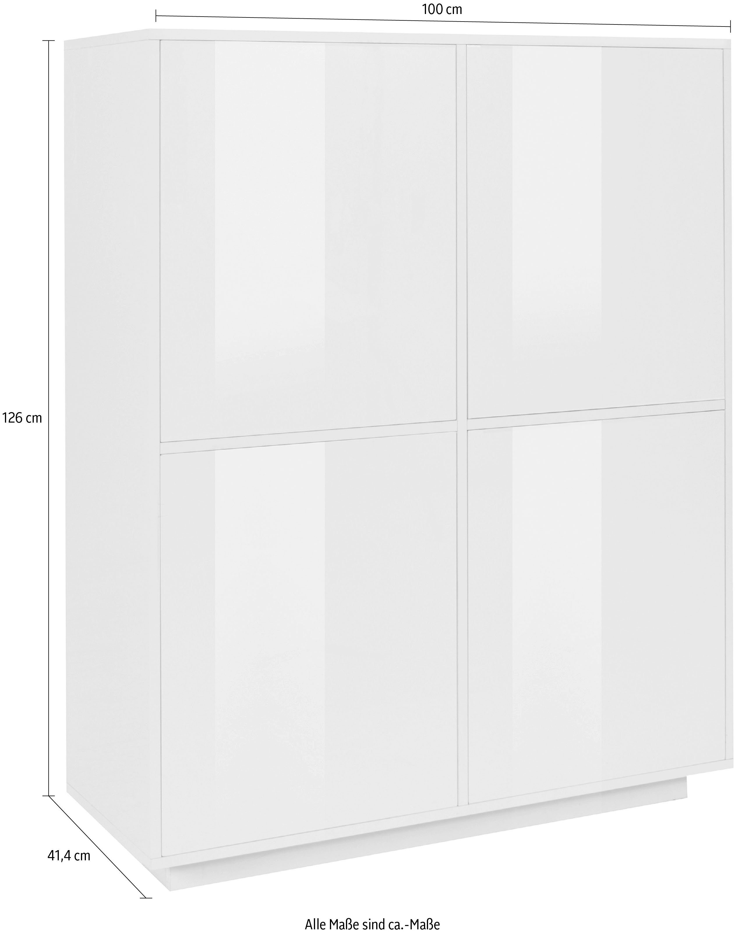 Tecnos Highboard bloom, Höhe ca. 126 cm