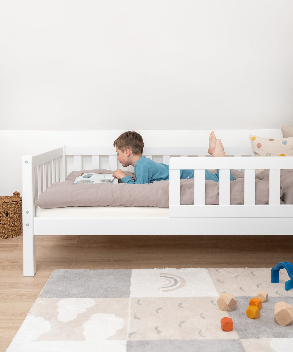 Kinderbett Kiefer Weiß