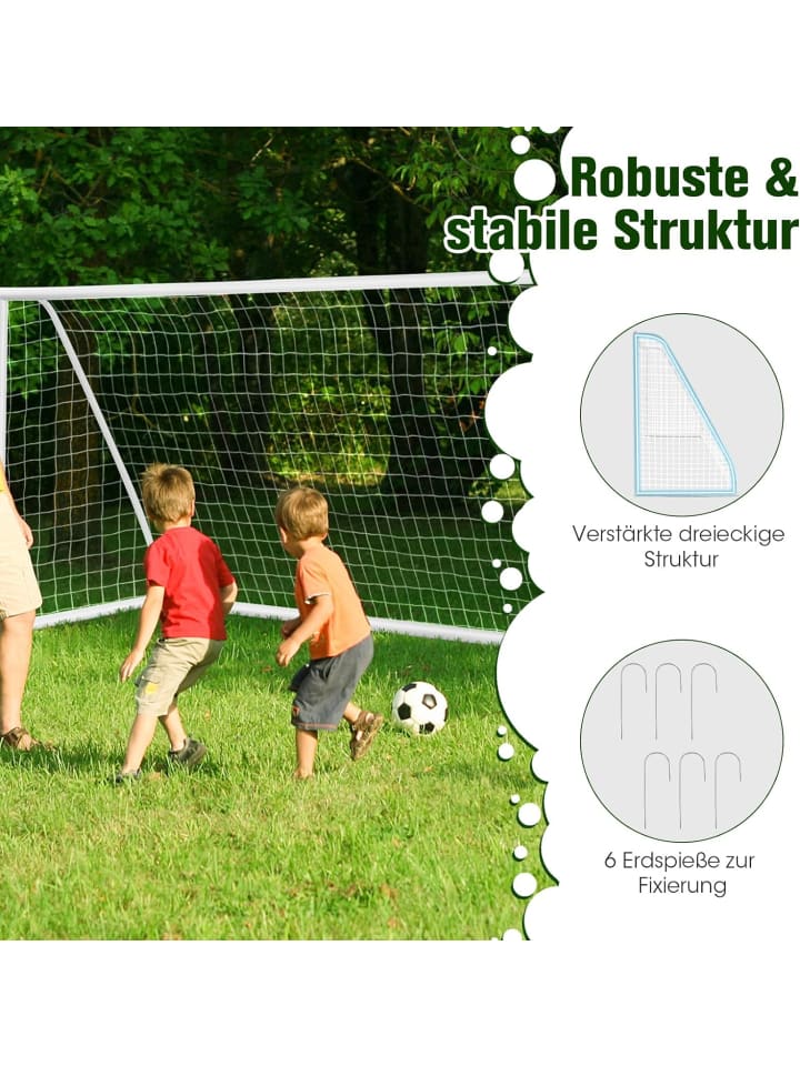 COSTWAY Fußballtor 365x182cm in Weiß günstig kaufen onesize