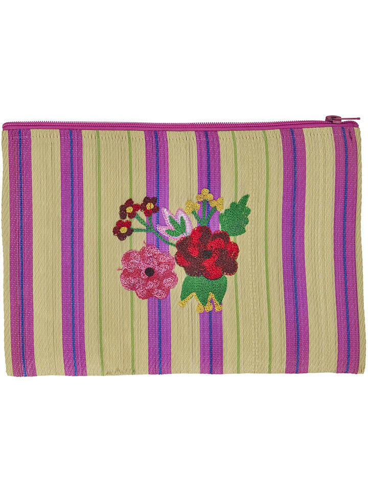 Rice Clutch in Lila/ Gelb - (B)28 x (H)20 cm günstig kaufen onesize