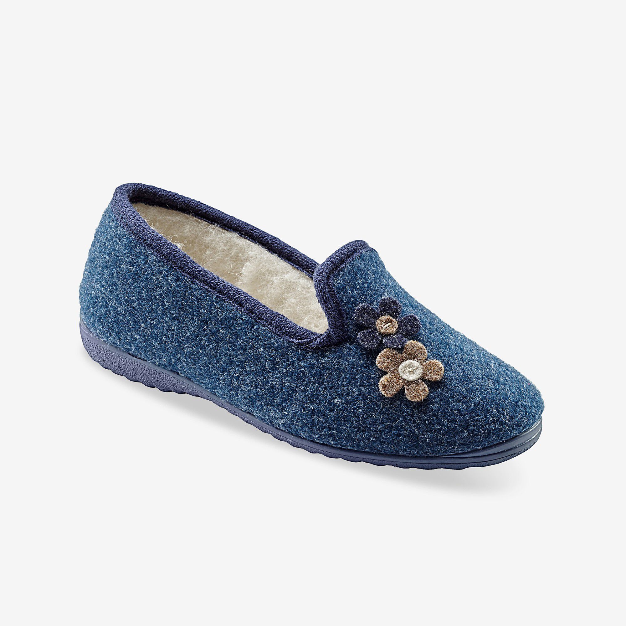 Pantoufles fleurs
