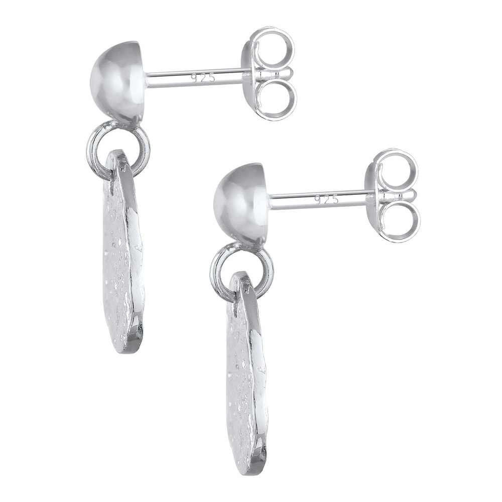Elli Elli Boucles d'Oreilles Pendentifs d'oreilles pour femmes Goutte plaque structuré Boucles d'oreilles
