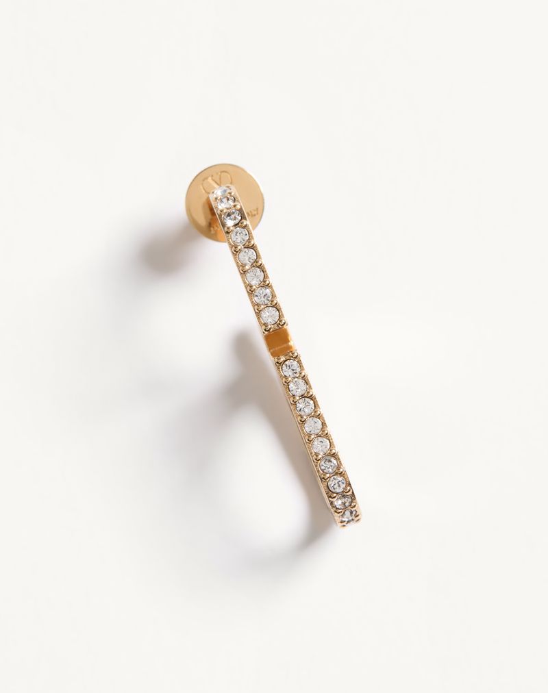 Brincos com a assinatura VLogo em metal e cristais Swarovski®