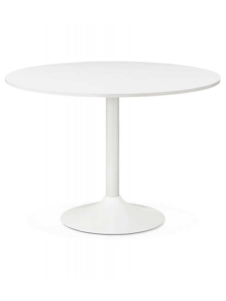 KADIMA DESIGN Runder Esstisch Holz Metall Weiß | Gastro Tisch für 5 Personen günstig kaufen