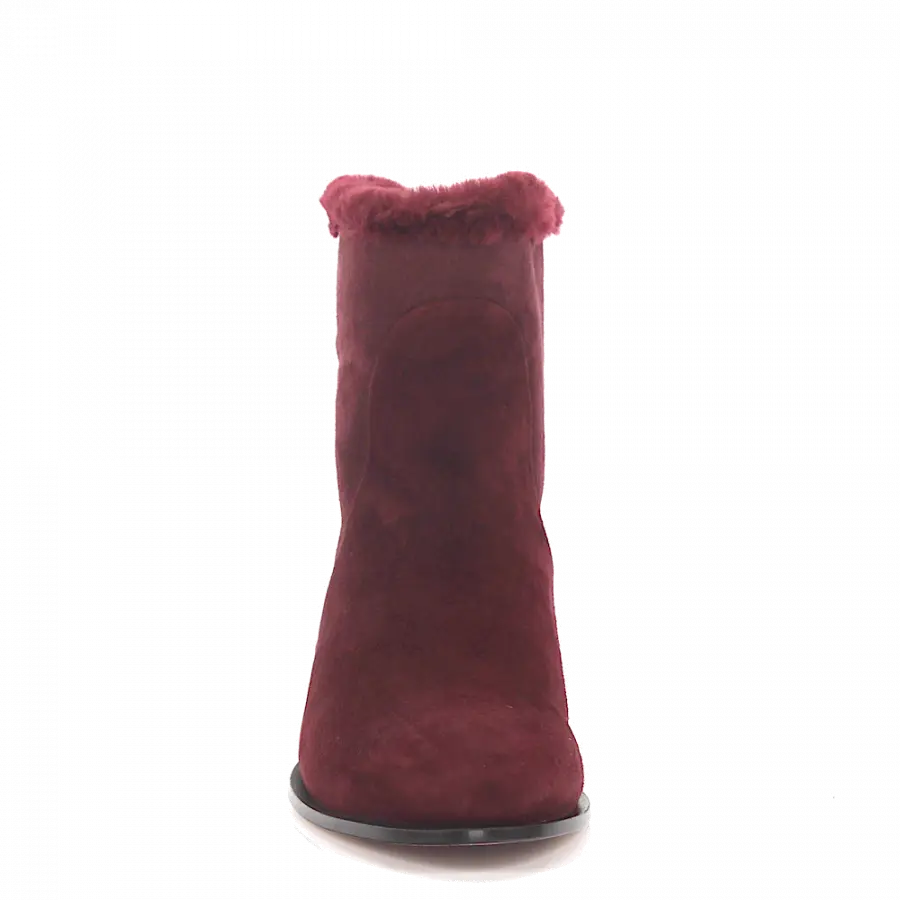 Jimmy Choo - Klassische Stiefeletten MISSION Veloursleder - rot
