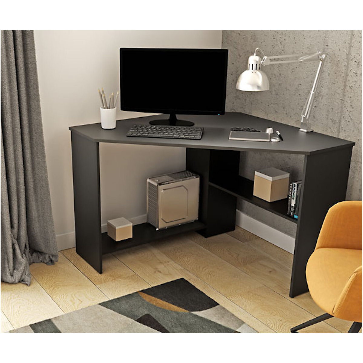 Eckschreibtisch Schreibtisch Rabat 80x80x73cm