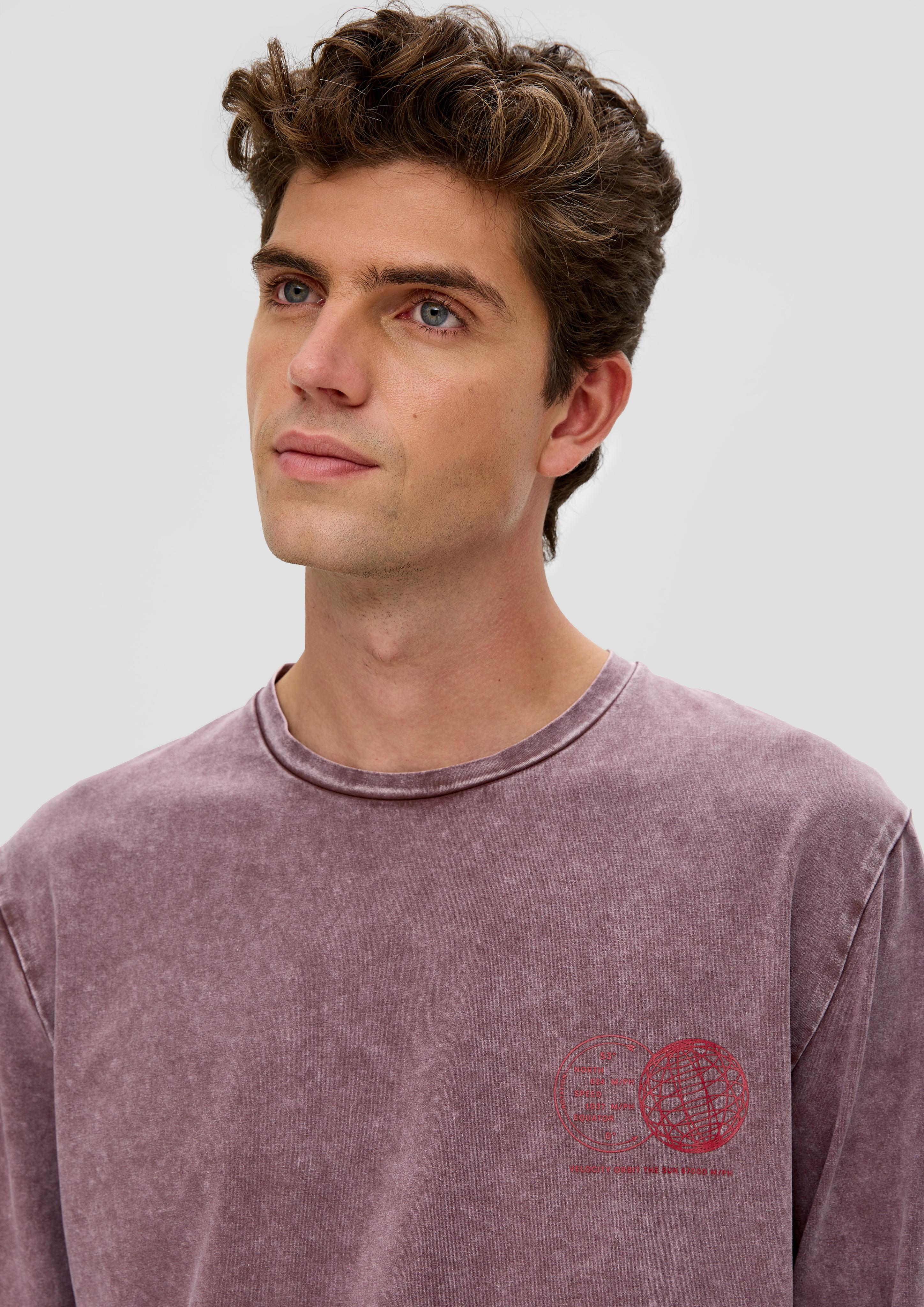 Gewaschenes Longsleeve mit Print-Detail  2135748-49D1