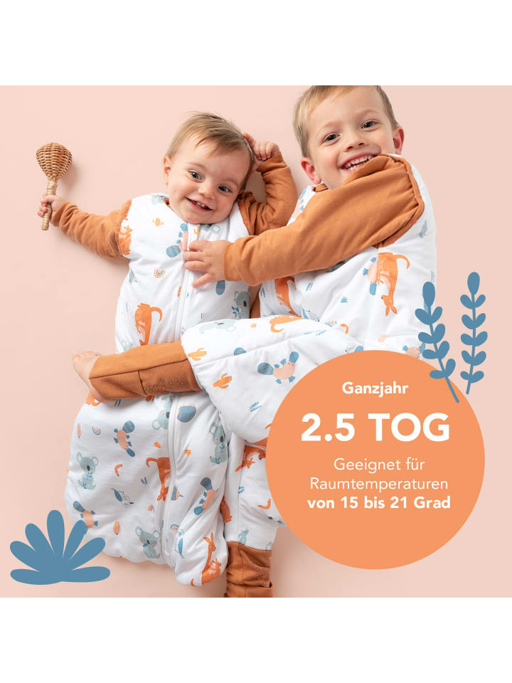 Schlummersack Babyschlafsack, 2.5 TOG in Braun günstig kaufen