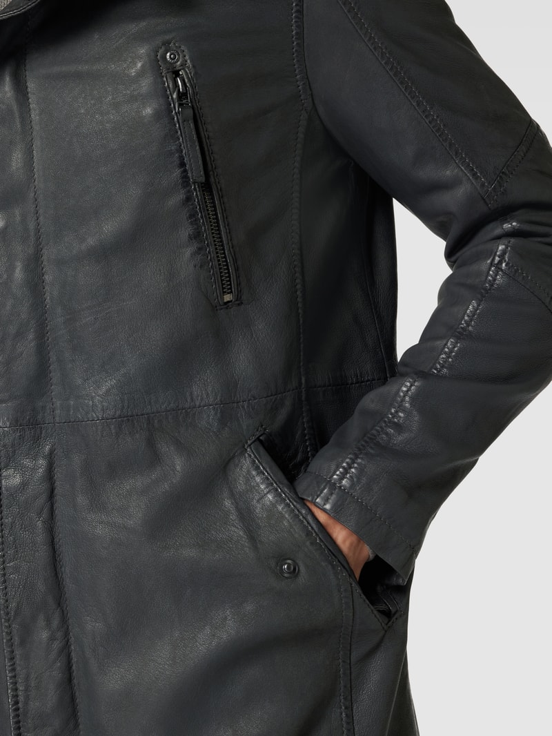 Parka aus Leder Modell 'KASSIO' in anthrazit