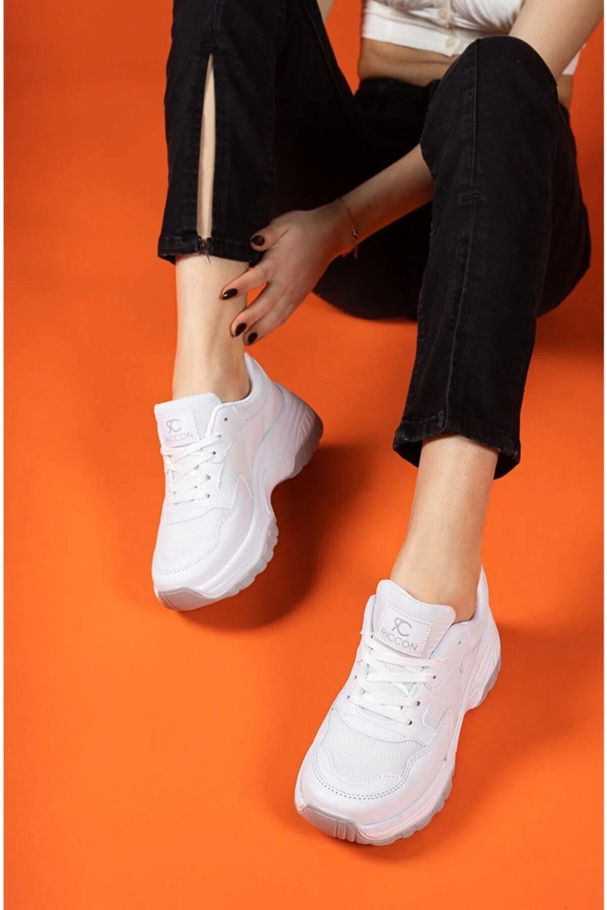 Riccon  Weiße Damen-Sneakers0012140