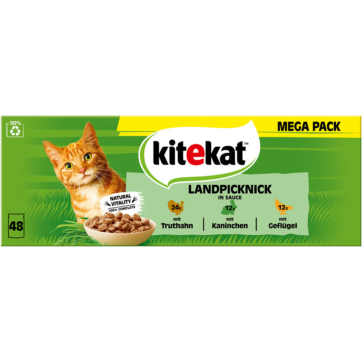Kitekat Multipack Landpicknick in Sauce 48x85g bei ZooRoyal