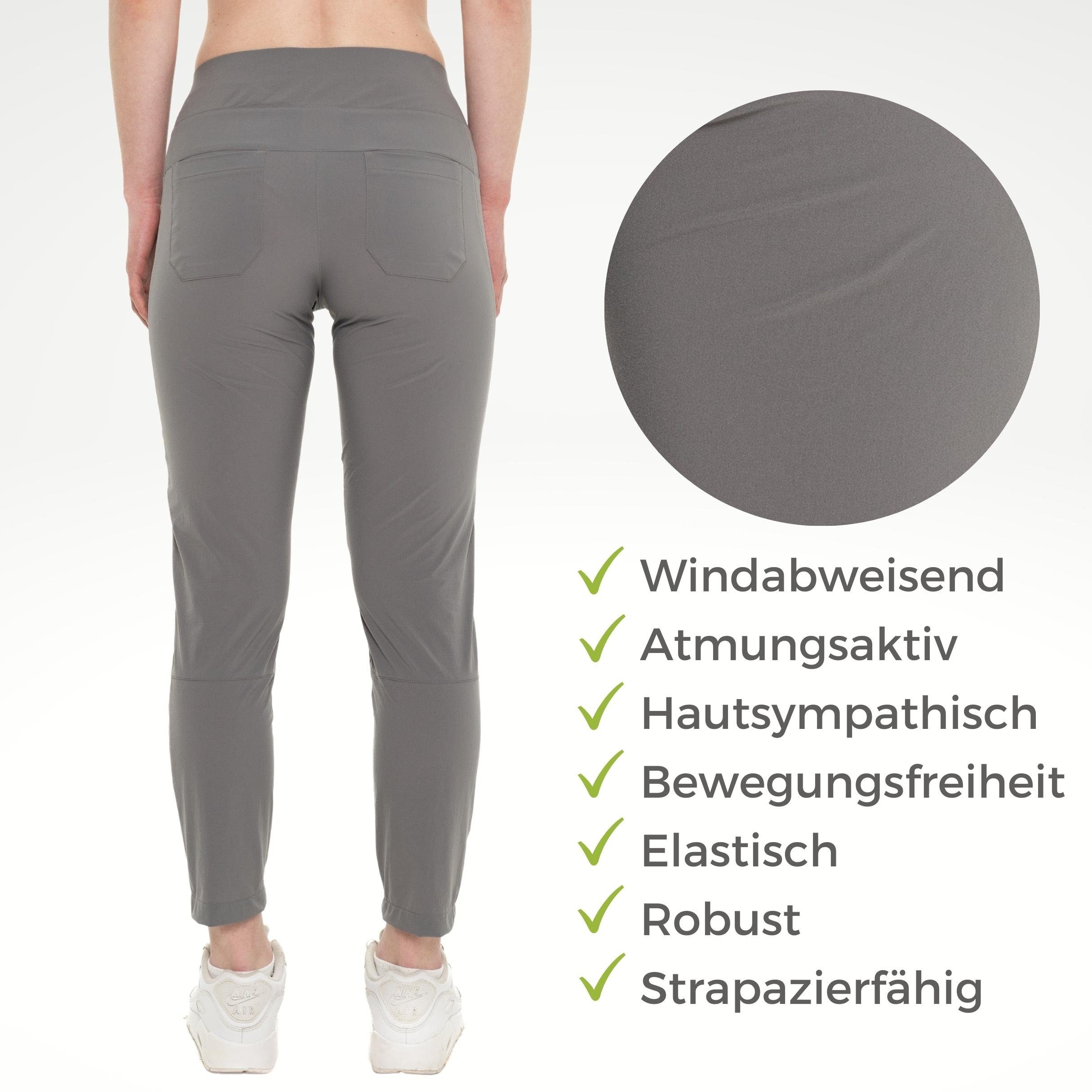 Kaymountain Trekkinghose Damen Wander Outdoor 7/8 Hose Madeira Ultra Leicht Stone 40
