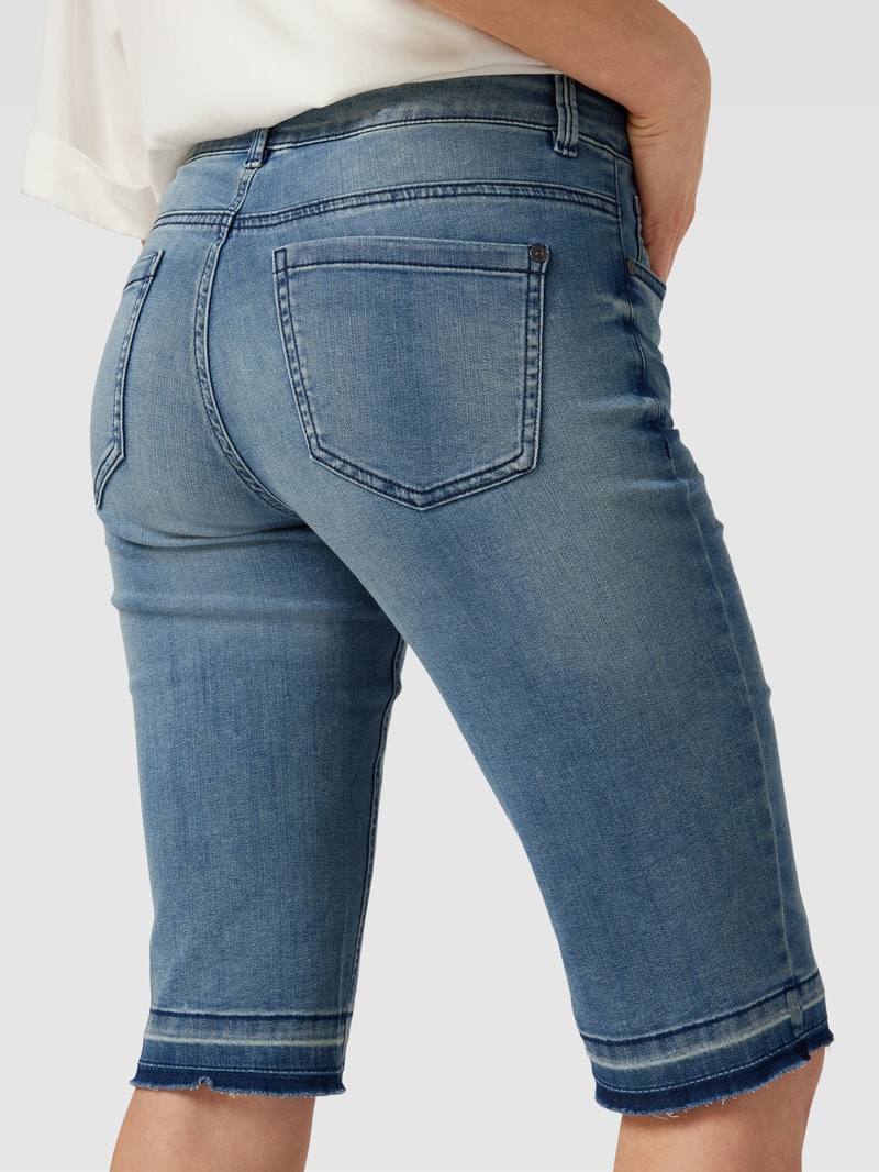 Bermudas in Denim-Optik in hellblau
