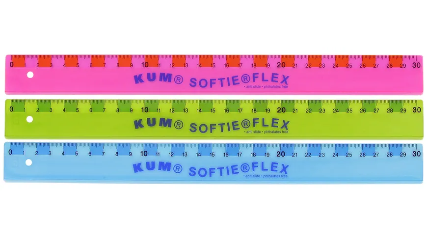 KUM Lineal 30 cm Softie Flex L03 sortiert