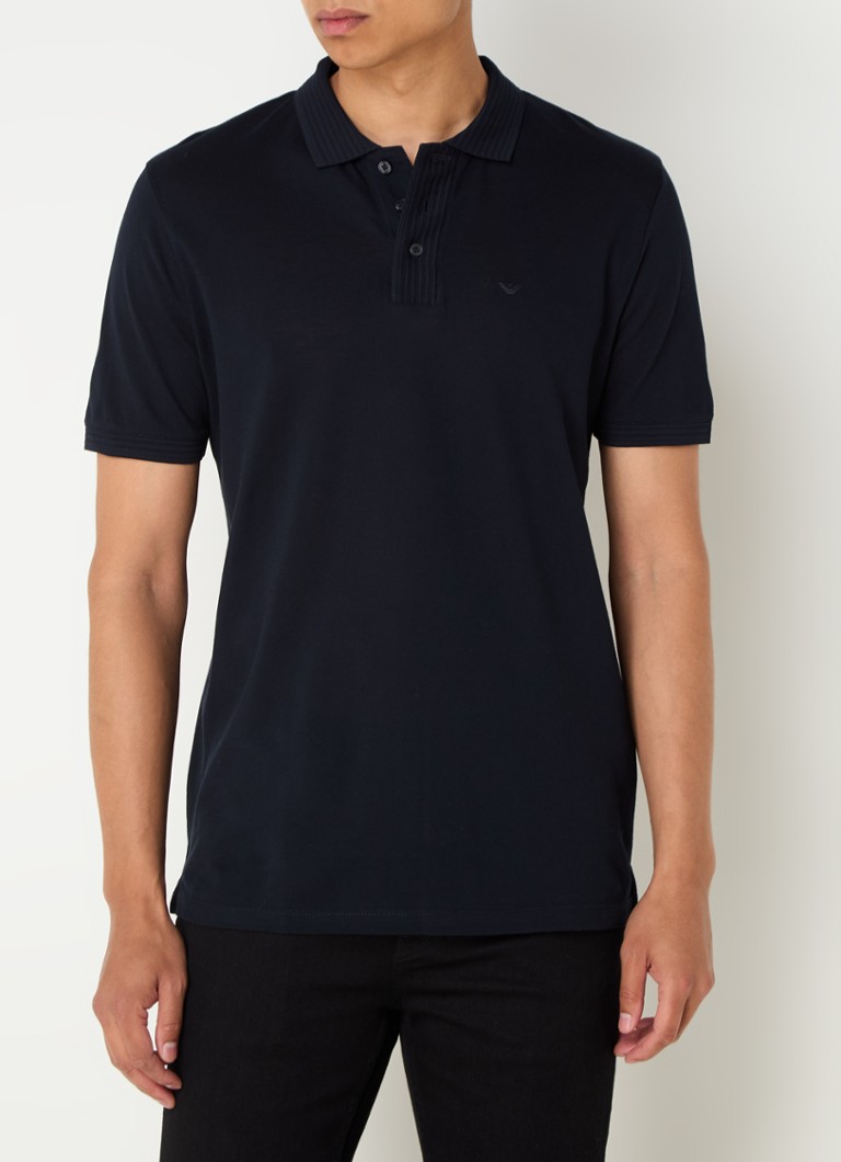 Emporio Armani polo majica regularnog kroja s vezom logotipa