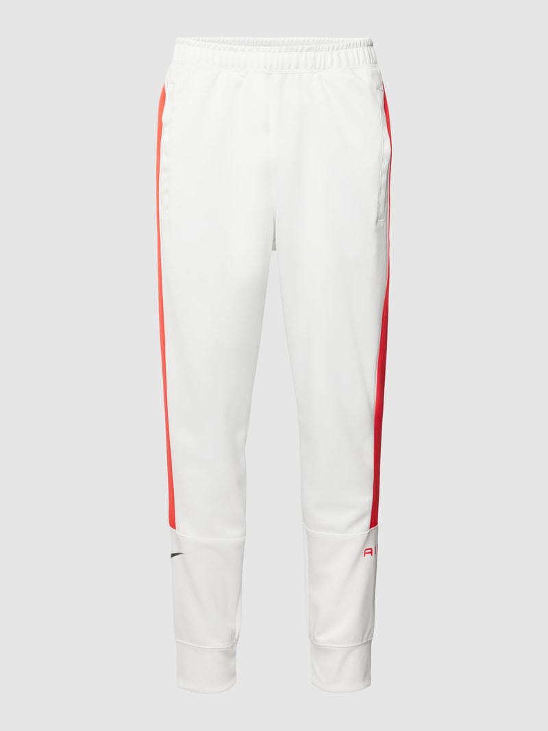 Sweatpants mit Kontraststreifen in weiß