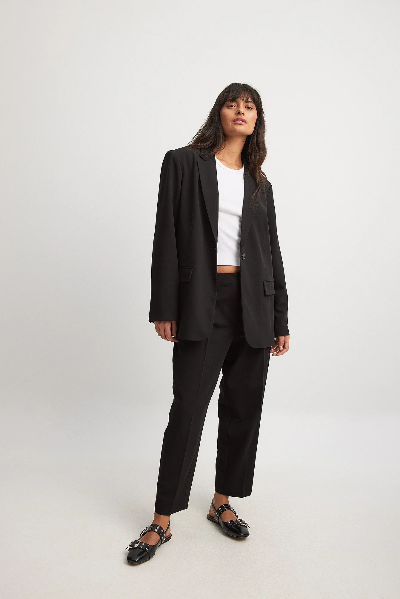 Oversize-Blazer mit einem Knopf