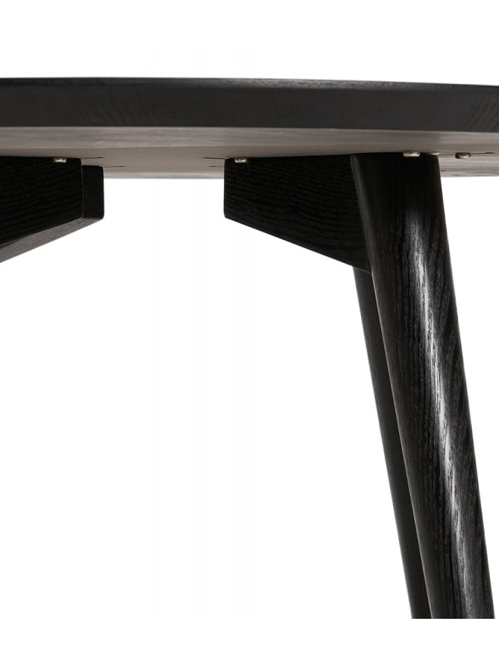 KADIMA DESIGN Runder Esstisch aus schwarzem Eschenholz | Zeitloses Design in Schwarz günstig kaufen onesize