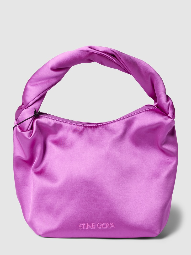 Pochette mit Label-Detail Modell 'Ziggy' in violett