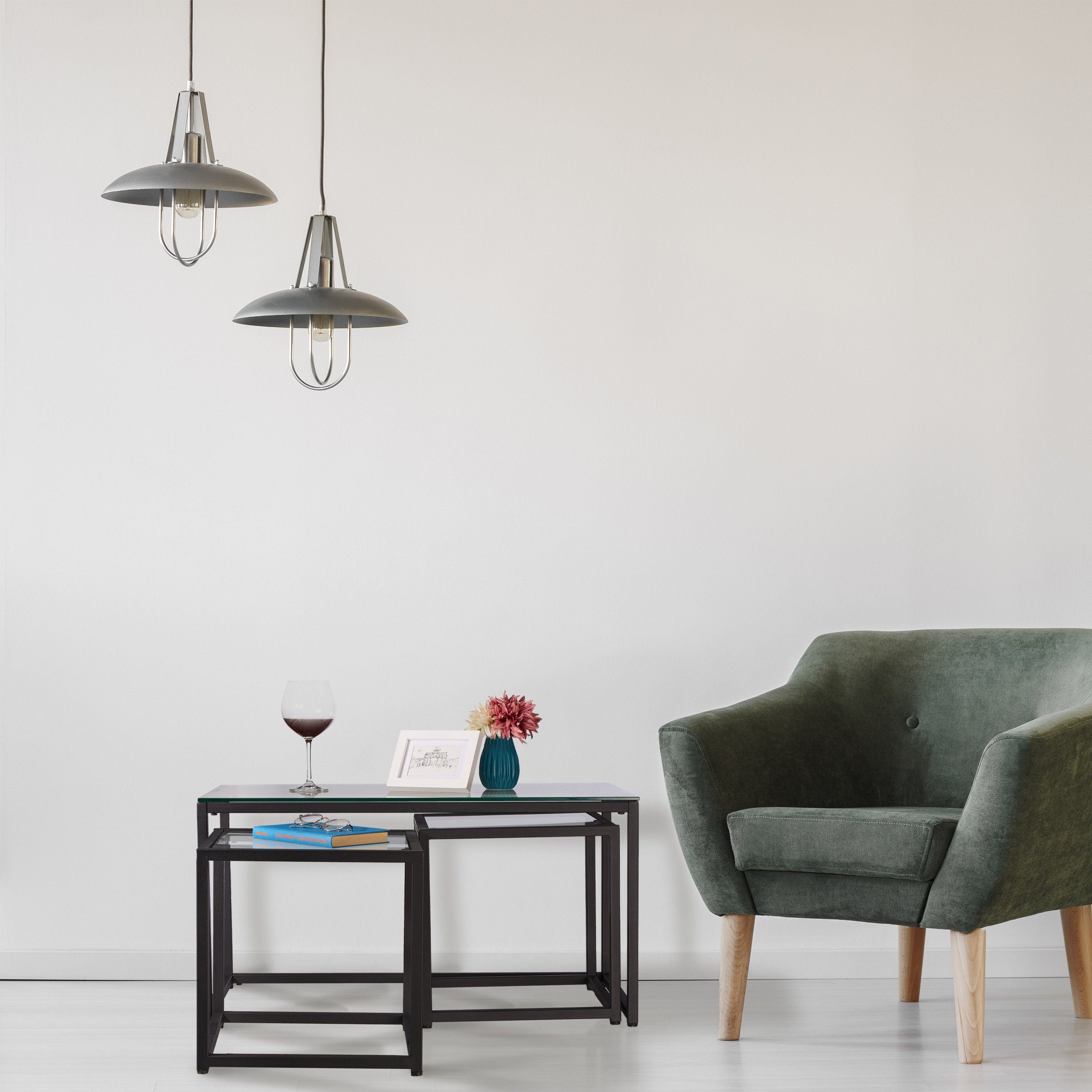relaxdays Beistelltisch Beistelltisch 3er Set