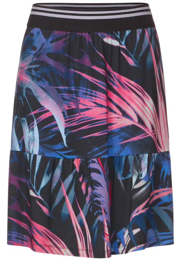CECIL Stufenrock mit Blätterprint