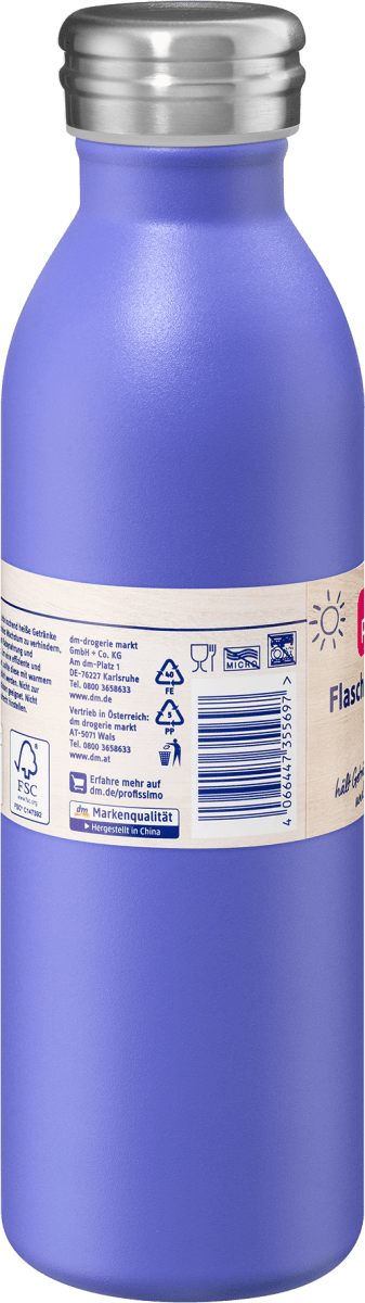 Flasche aus Edelstahl 600ml lila, 1 St