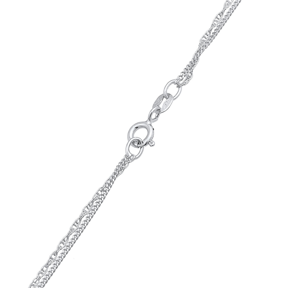 Elli Elli Collier Mesdames Pendentif Rectangle Torsadé Basic Minimal Tendance en argen collier