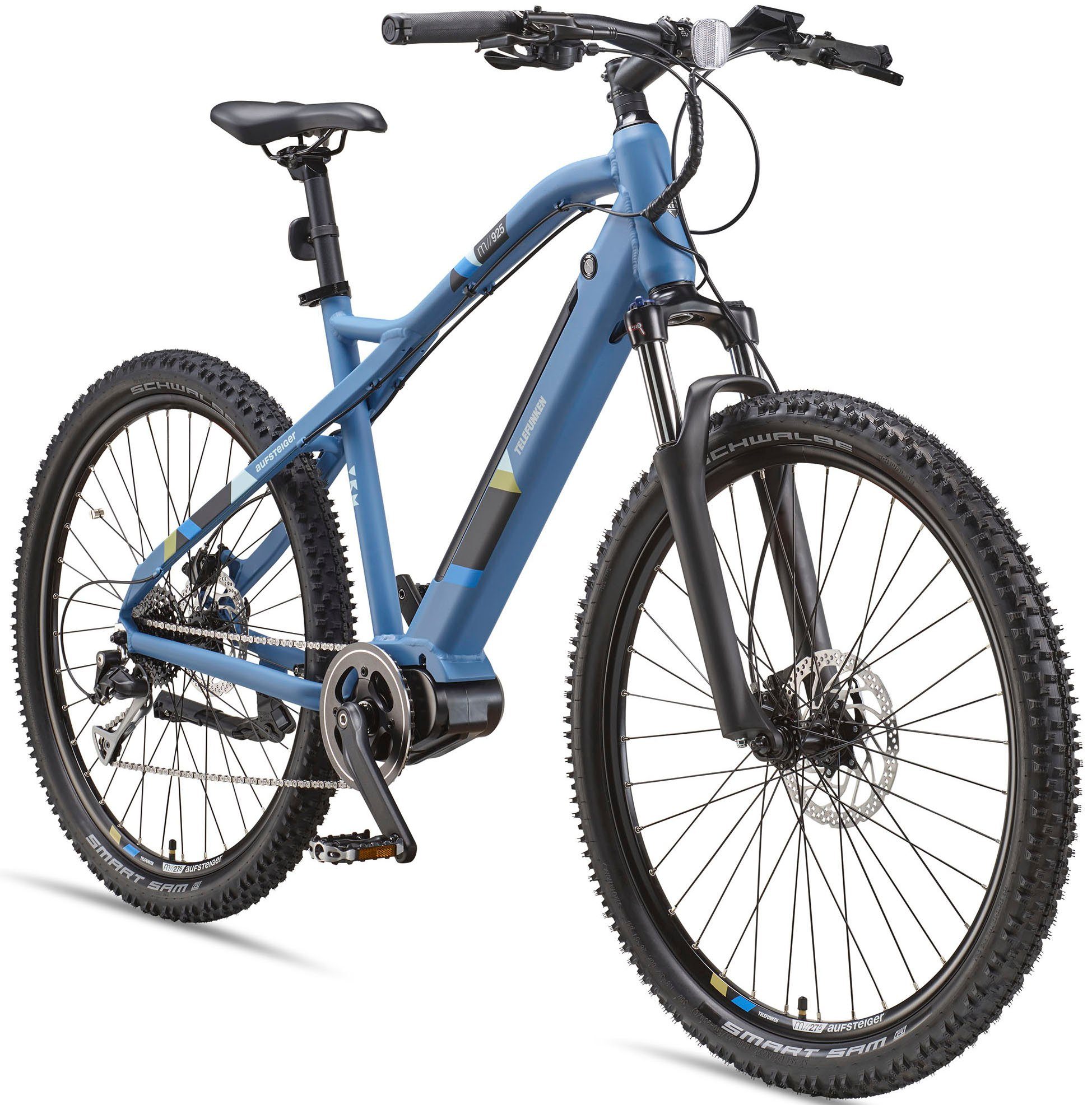 Telefunken E-Bike Aufsteiger M925, 8 Gang Shimano Acera Schaltwerk, Kettenschaltung, Mittelmotor, 504 Wh Akku