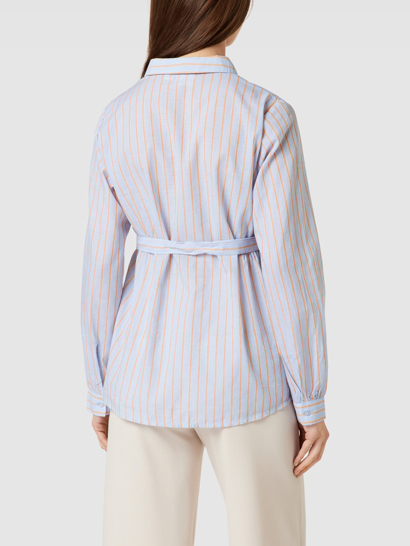 Umstands-Bluse mit Streifenmuster Modell 'Cabana' in hellblau