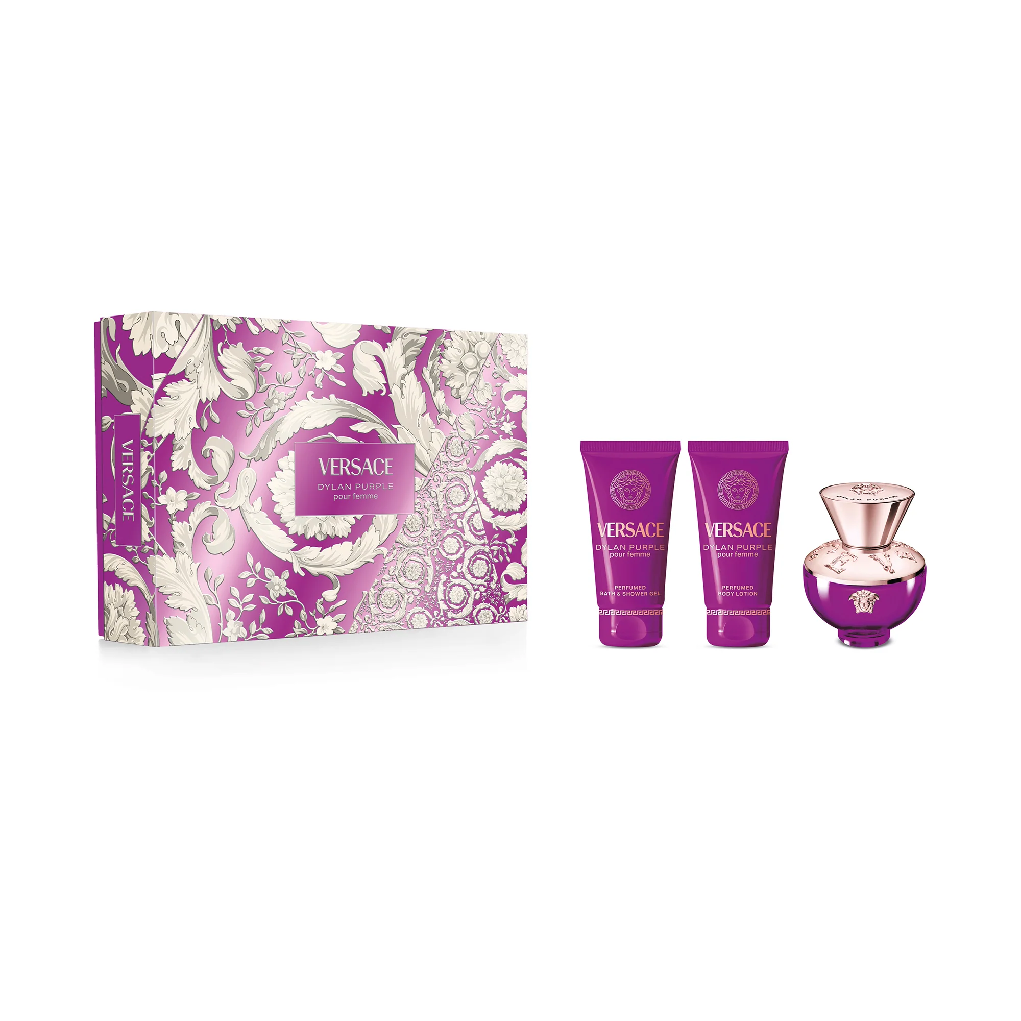 Dárková sada parfémované vody Versace Pour Femme Dylan Purple – dámská sada parfémů, parfémovaná voda