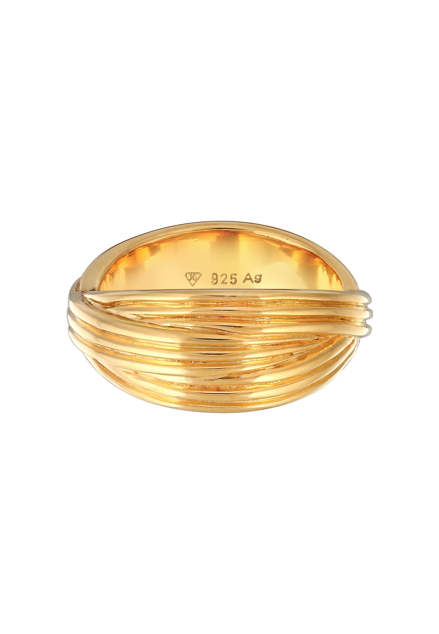 Elli PREMIUM Elli PREMIUM Women's Ring with twisted texture in rhodium-plated 925 sterling silver