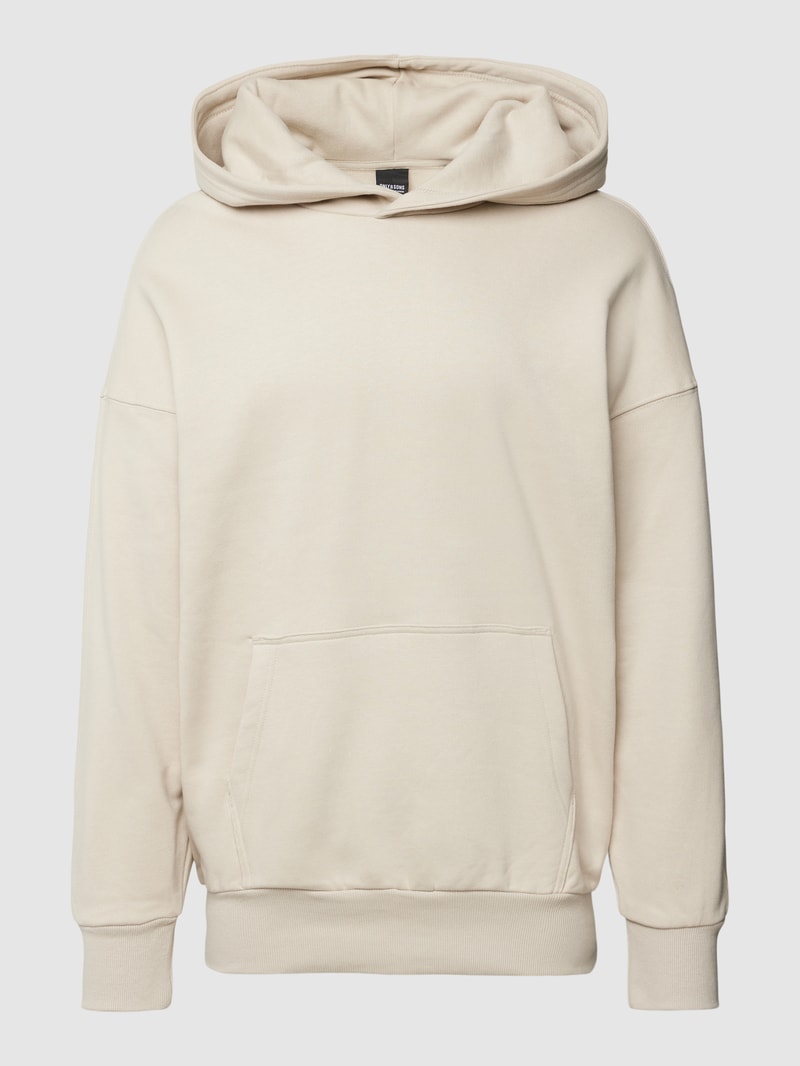 Oversized Hoodie mit Känguru-Tasche Modell 'DAN' in beige