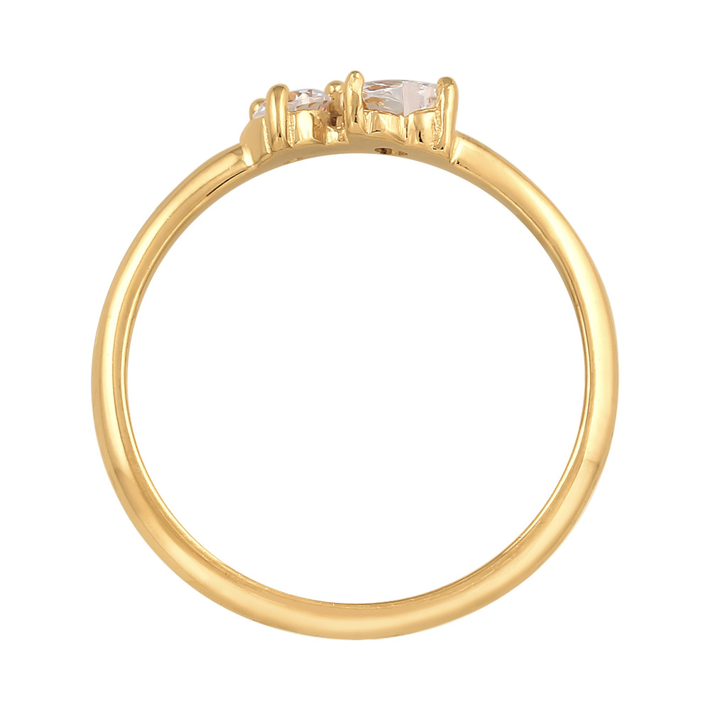 Elli Elli Bague Bague de fiançailles pour femmes Cœur avec cristaux zirconium en argen Bague