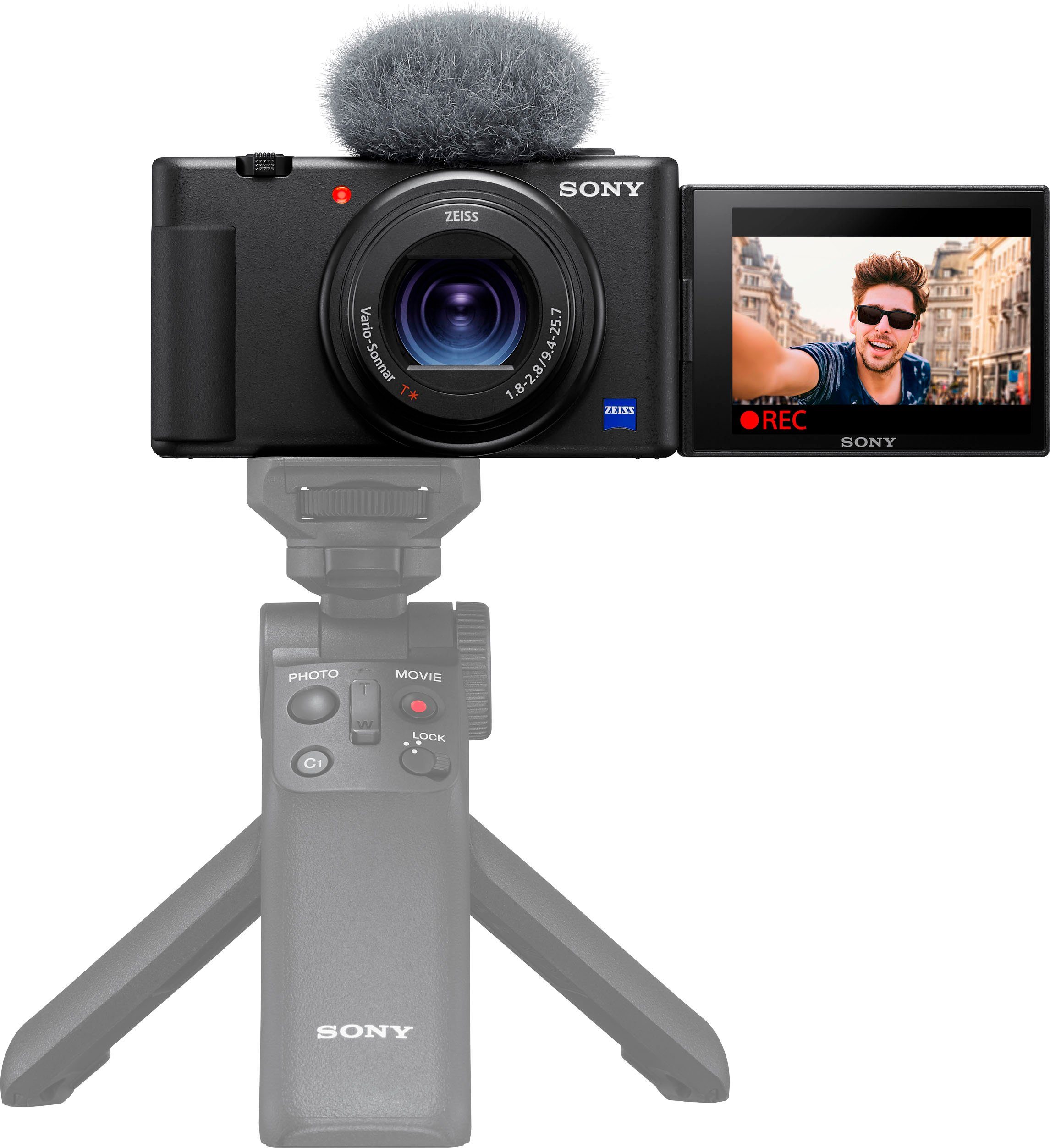 Sony Vlog-Kamera ZV-1 Kompaktkamera (20,1 MP, Bluetooth, WLAN (WiFi)