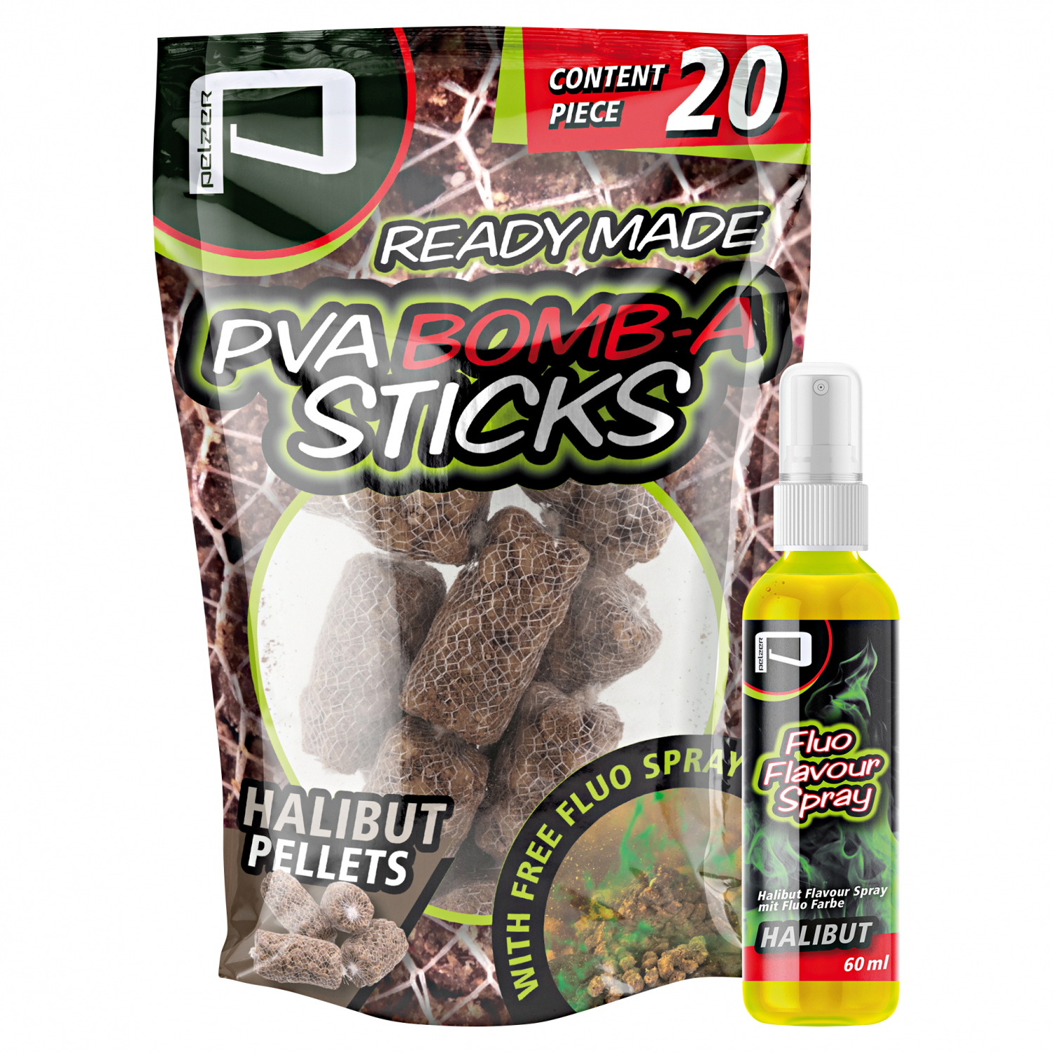 Pelzer Friedfischfutter PVA Bomb-A Sticks (Halibut)