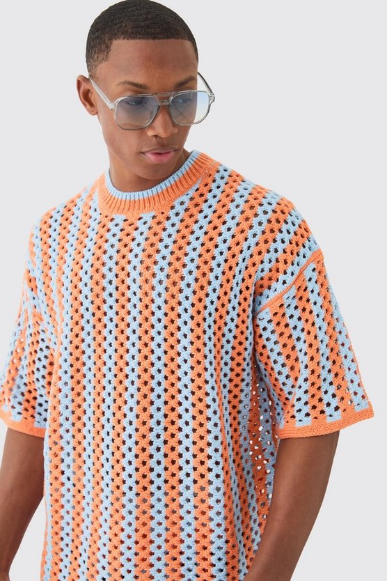 Gestreiftes Oversize T-Shirt
