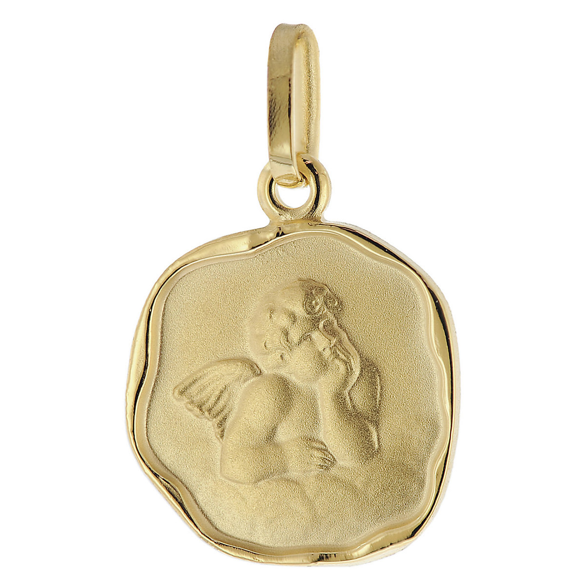 Kinder-Halskette mit Schutzengel 333/8K Gold Halsketten