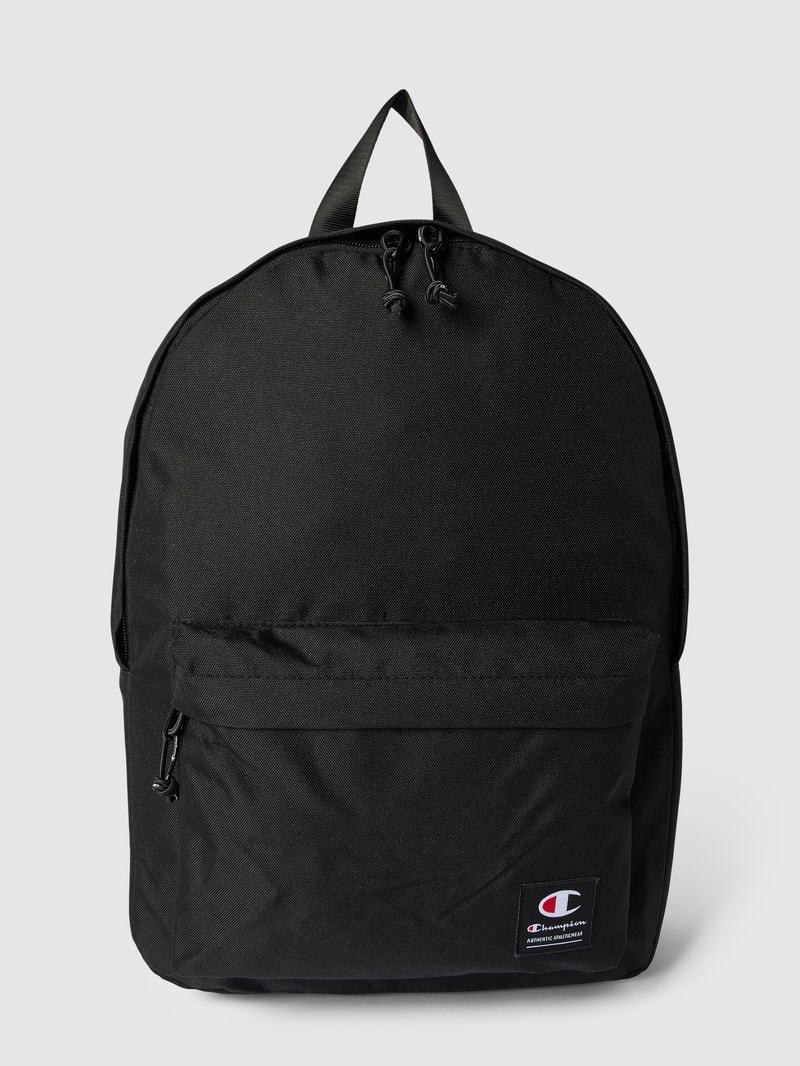 Rucksack mit Label-Details in schwarz