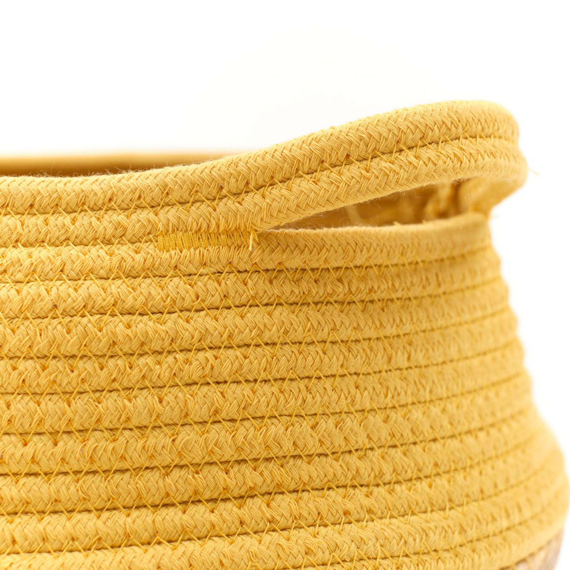 Panier bicolore rond corde coton