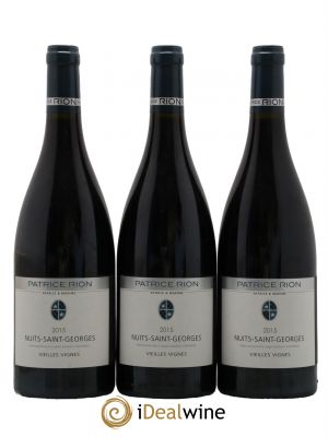 Nuits Saint-Georges Vieilles Vignes Patrice Rion 2015 - Lot de 3 Bouteilles