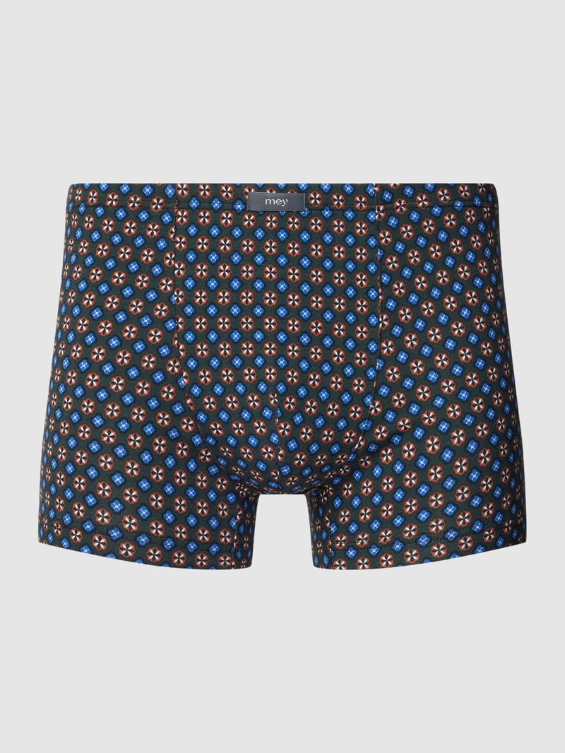 Trunks mit grafischem Allover-Muster Modell 'TIE PATTERN' in dunkelgrün